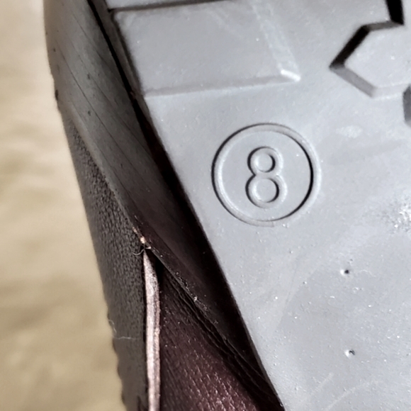 Chic BP Platform High-Heeled Boots Size 8 - Dark Brown with Cozy Sherpa Trim - Picture 7 of 7